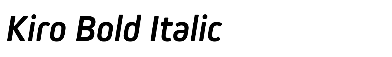 Kiro Bold Italic
